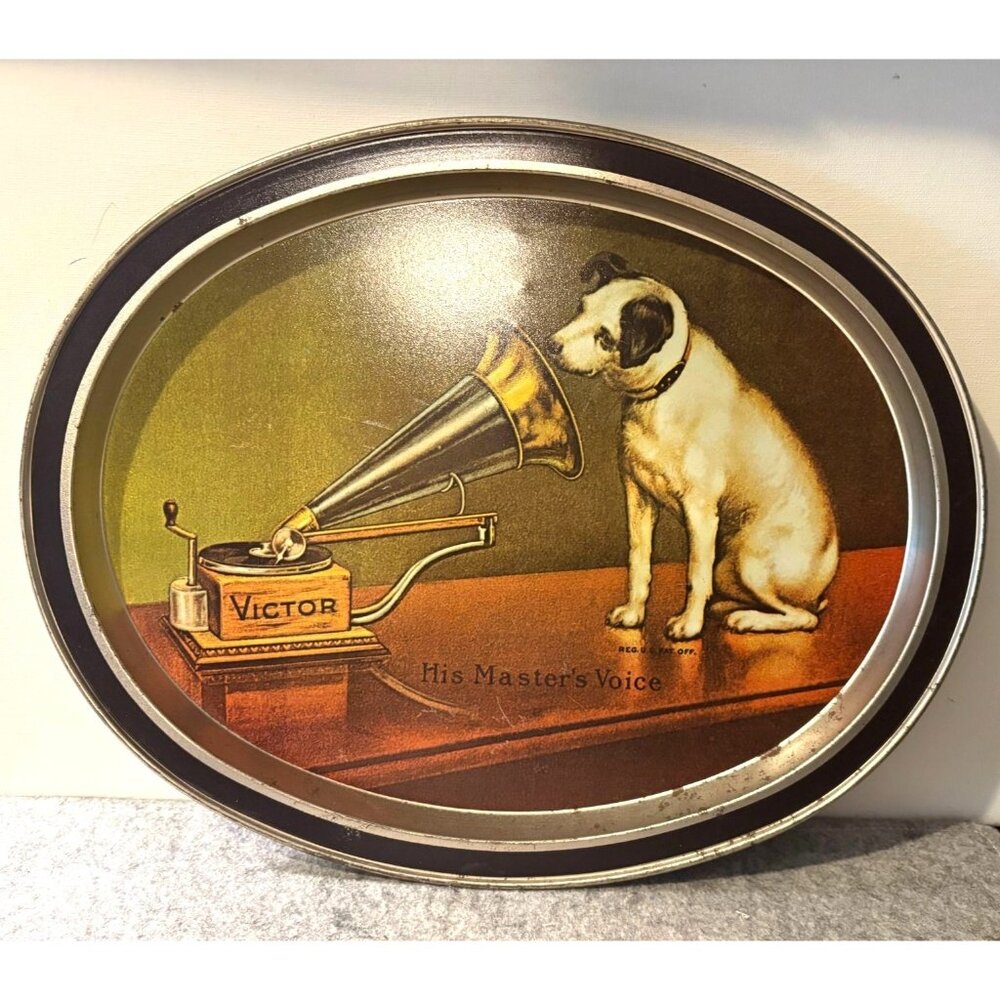 RCA Records Metal Tray with Picture of Nipper by Fabcraft  #2835